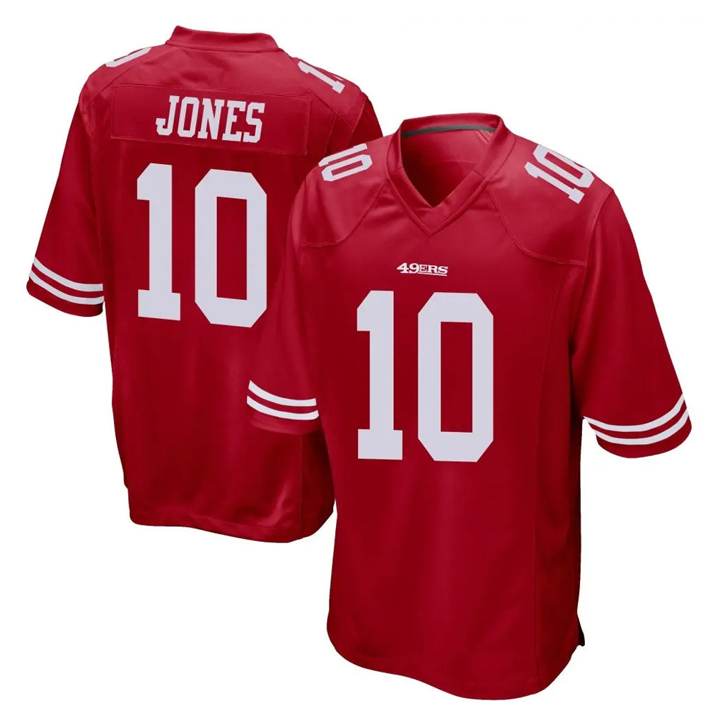 Kooe SF.49ers #10 Mac Jones Player Red Home Game Stitched Jerseys
