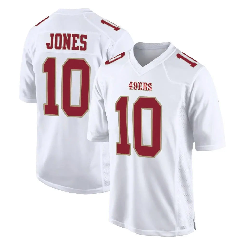 Kooe SF.49ers #10 Mac Jones Player White Fashion Home Game Stitched Jerseys