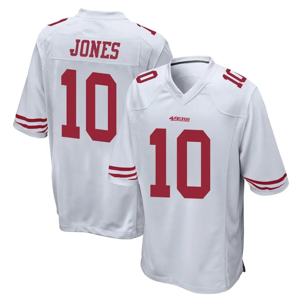 Kooe SF.49ers #10 Mac Jones Player White Home Game Stitched Jerseys