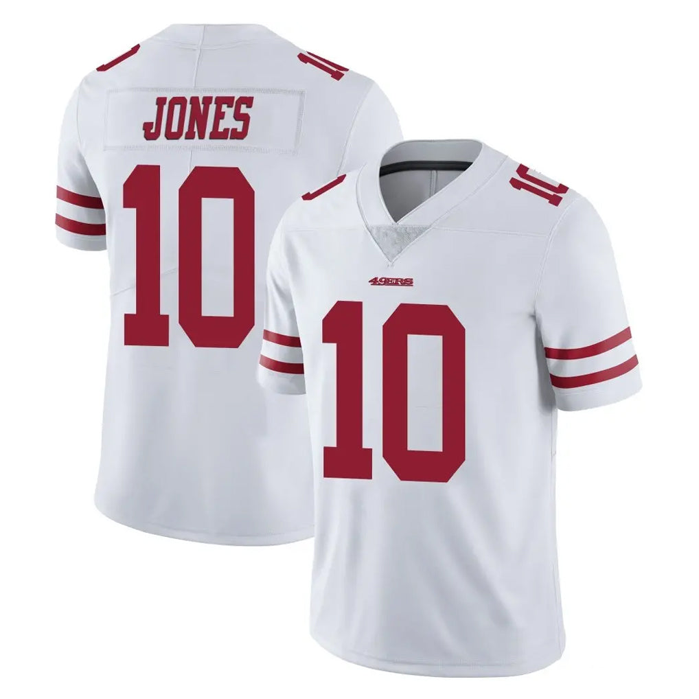 Kooe SF.49ers #10 Mac Jones Player White Limited Vapor Untouchable Home Game Stitched Jerseys