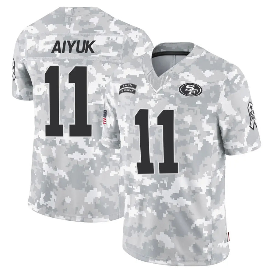 Kooe SF.49ers #11 Brandon Aiyuk Player Arctic Camo Salute to Service Limited Stitched Jerseys