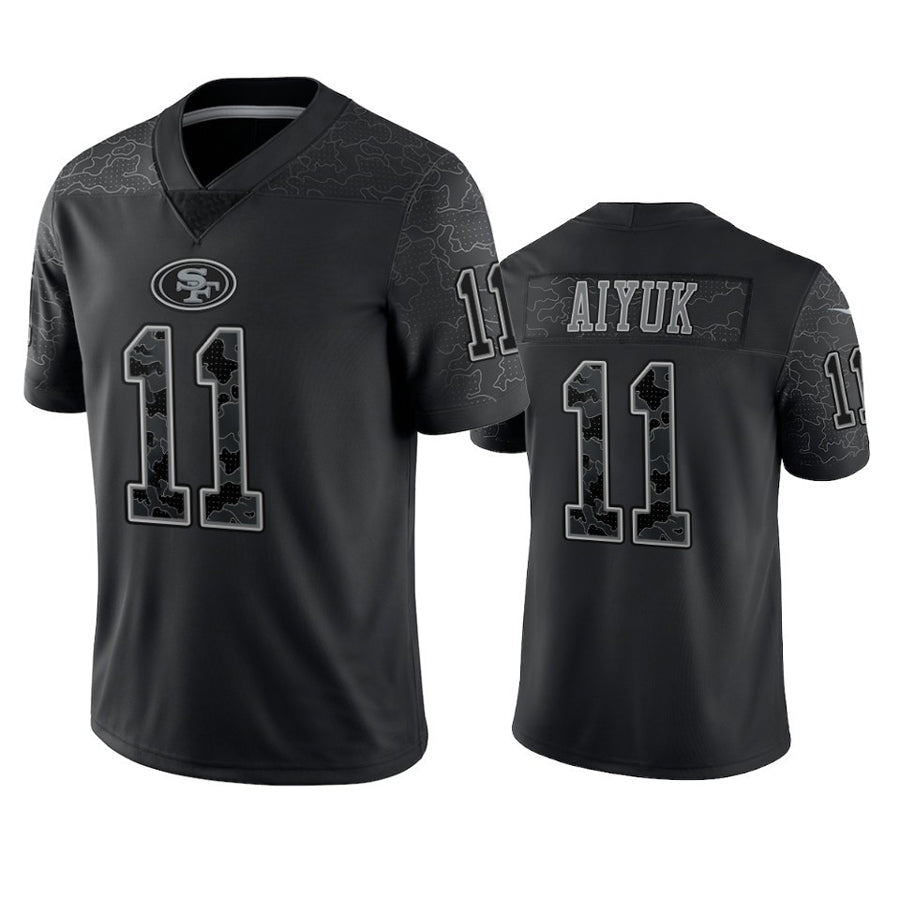 Kooe SF.49ers #11 Brandon Aiyuk Player Black RFLCTV Limited Stitched Jerseys