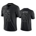 Kooe SF.49ers #11 Brandon Aiyuk Player Black RFLCTV Limited Stitched Jerseys