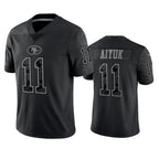 Kooe SF.49ers #11 Brandon Aiyuk Player Black RFLCTV Limited Stitched Jerseys