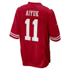 Kooe SF.49ers #11 Brandon Aiyuk Player Scarlet Game Stitched Jerseys