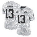 Kooe SF.49ers #13 Brock Purdy Player Arctic Camo Limited Salute To Service Home Game Stitched Jerseys