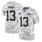 Kooe SF.49ers #13 Brock Purdy Player Arctic Camo Limited Salute To Service Home Game Stitched Jerseys