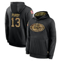 Kooe SF.49ers #13 Brock Purdy Player Black Salute to Service Sideline Performance Pullover Hoodies Home Game Stitched Jerseys
