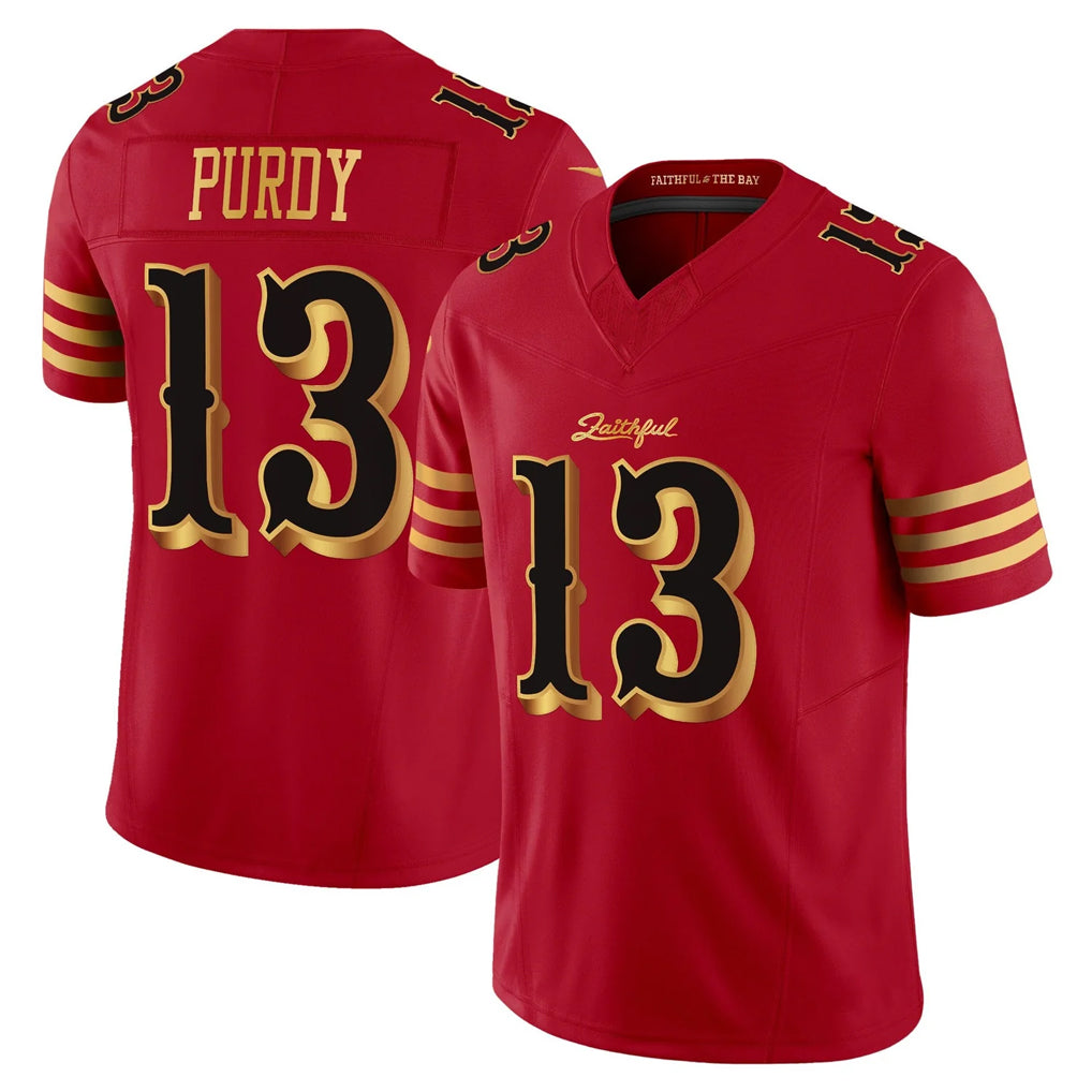 Kooe SF.49ers #13 Brock Purdy Player Red Rivalries Vapor Limited Home Game Stitched Jerseys