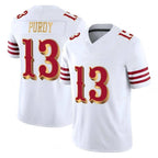 Kooe SF.49ers #13 Brock Purdy Player White 2025 Rivalries Collection Game Limited Stitched Jerseys