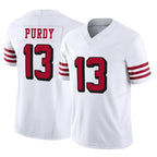 Kooe SF.49ers #13 Brock Purdy Player White Limited Alternate Vapor F.U.S.E. Home Game Stitched Jerseys