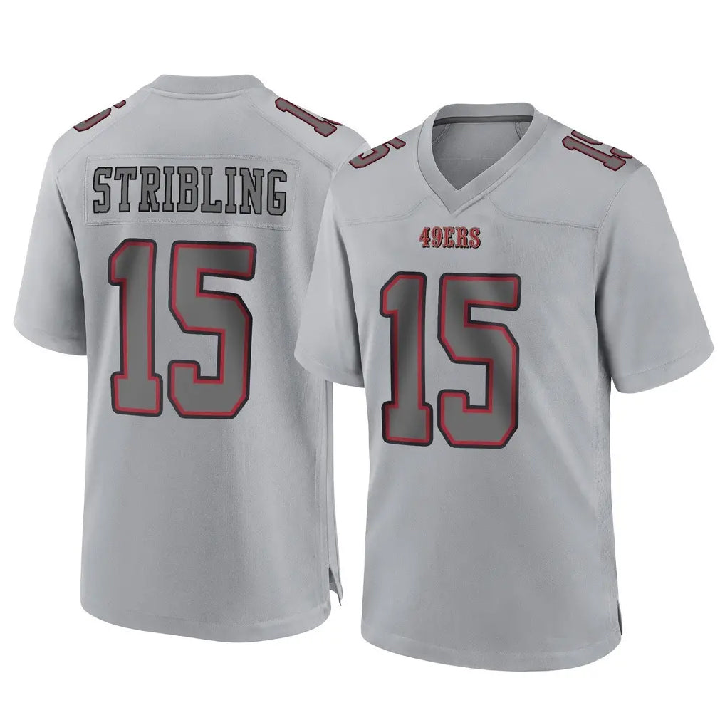 Kooe SF.49ers #15 De'Zhaun Stribling Player Gray Atmosphere Fashion Home Game Stitched Jerseys