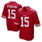 Kooe SF.49ers #15 De'Zhaun Stribling Player Red Home Game Stitched Jerseys