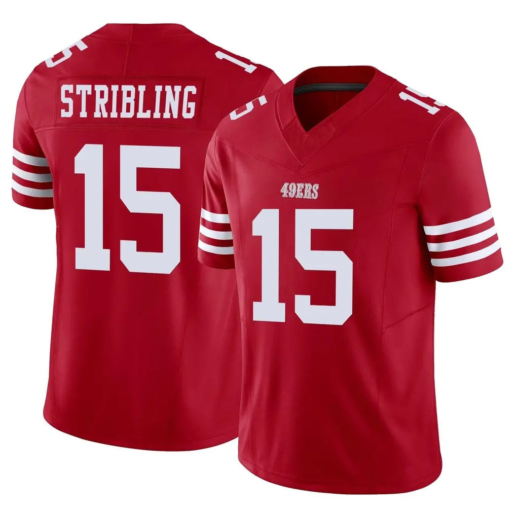 Kooe SF.49ers #15 De'Zhaun Stribling Player Red Limited Vapor F.U.S.E. Home Game Stitched Jerseys