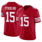 Kooe SF.49ers #15 De'Zhaun Stribling Player Red Limited Vapor F.U.S.E. Home Game Stitched Jerseys