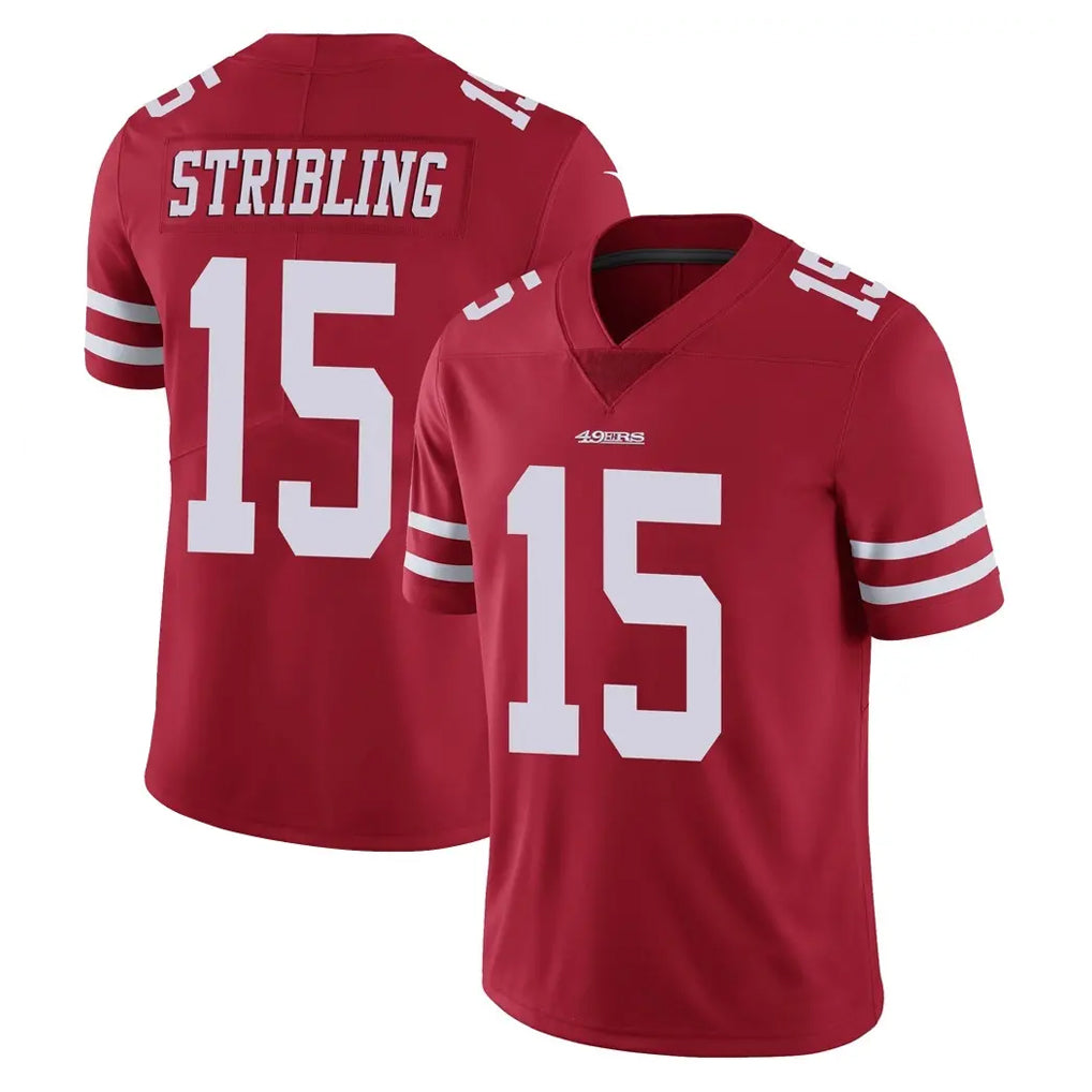 Kooe SF.49ers #15 De'Zhaun Stribling Player Red Limited Vapor Untouchable Home Game Stitched Jerseys