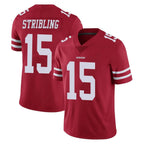 Kooe SF.49ers #15 De'Zhaun Stribling Player Red Limited Vapor Untouchable Home Game Stitched Jerseys