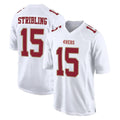 Kooe SF.49ers #15 De'Zhaun Stribling Player White Fashion Home Game Stitched Jerseys