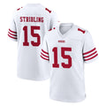 Kooe SF.49ers #15 De'Zhaun Stribling Player White Game Home Stitched Jerseys