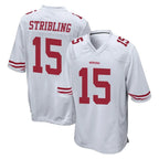 Kooe SF.49ers #15 De'Zhaun Stribling Player White Home Game Stitched Jerseys