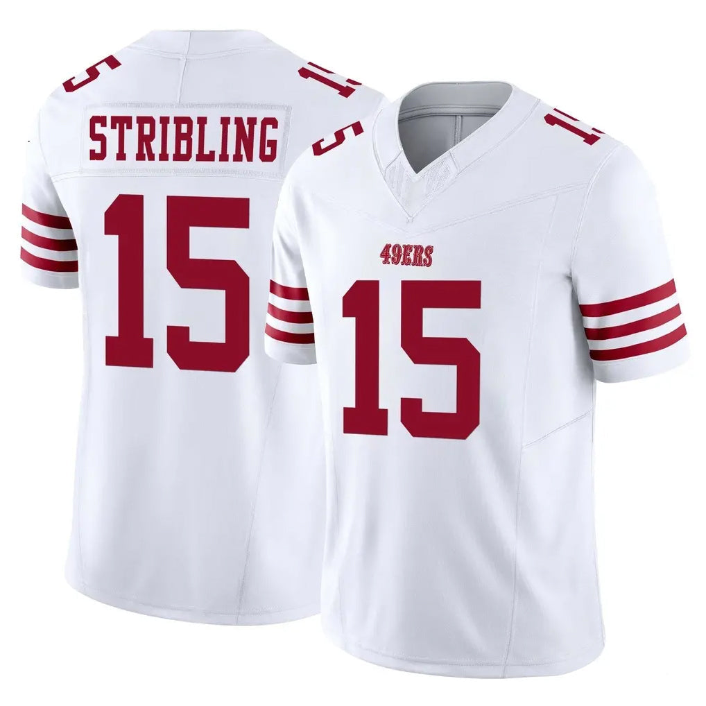 Kooe SF.49ers #15 De'Zhaun Stribling Player White Limited Vapor F.U.S.E. Home Game Stitched Jerseys