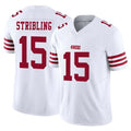 Kooe SF.49ers #15 De'Zhaun Stribling Player White Limited Vapor F.U.S.E. Home Game Stitched Jerseys