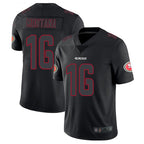 Kooe SF.49ers #16 Joe Montana Player Black Limited Rush Impact Stitched Jerseys