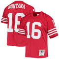 Kooe SF.49ers #16 Joe Montana Player Mitchell & Ness Legacy Replica Scarlet Stitched Jerseys
