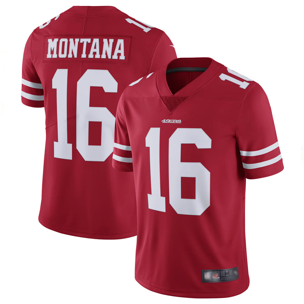 Kooe SF.49ers #16 Joe Montana Player Vapor Untouchable Limited Throwback Stitched Jerseys
