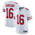 Kooe SF.49ers #16 Joe Montana Player Vapor Untouchable Limited Throwback White Stitched Jerseys