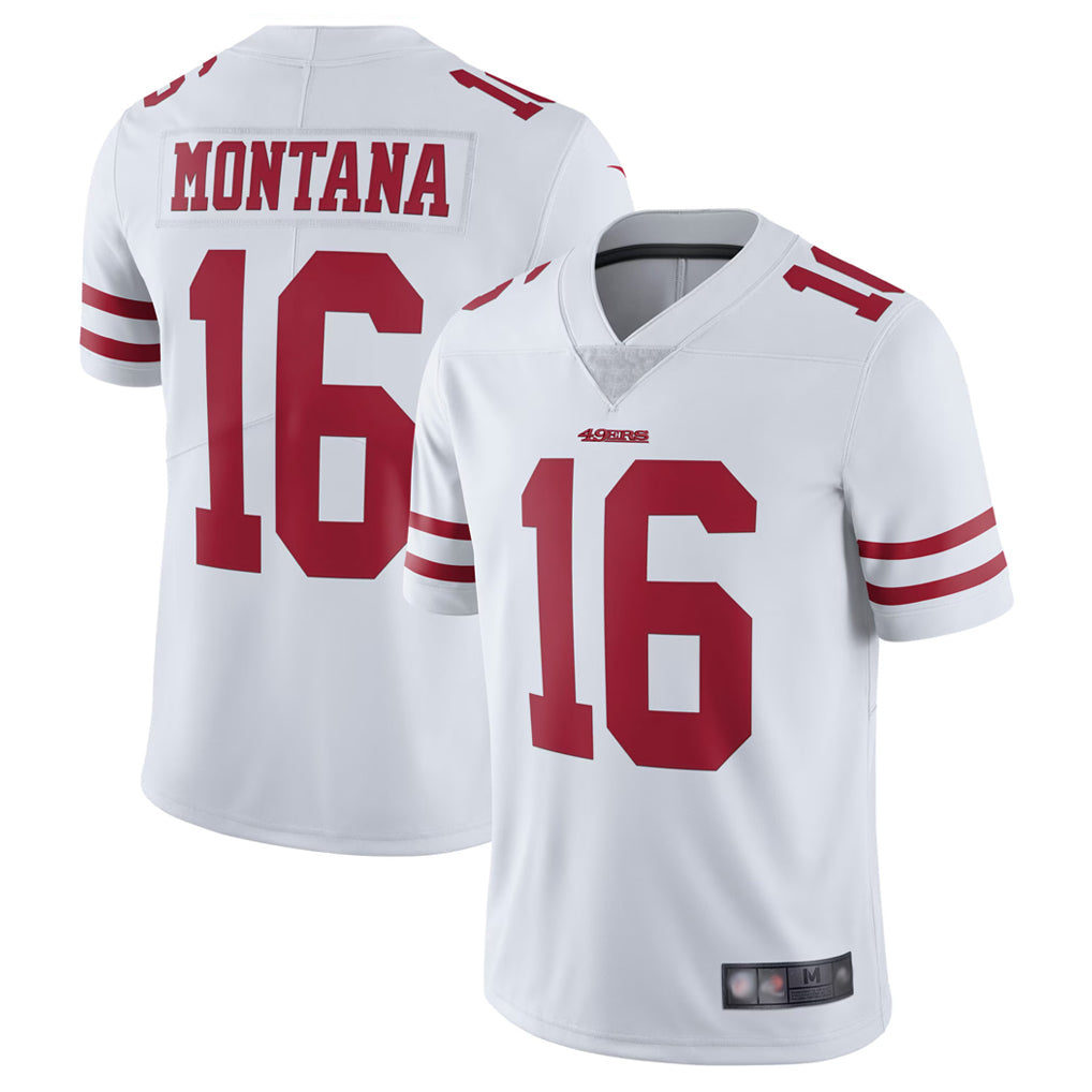 Kooe SF.49ers #16 Joe Montana Player Vapor Untouchable Limited Throwback White Stitched Jerseys