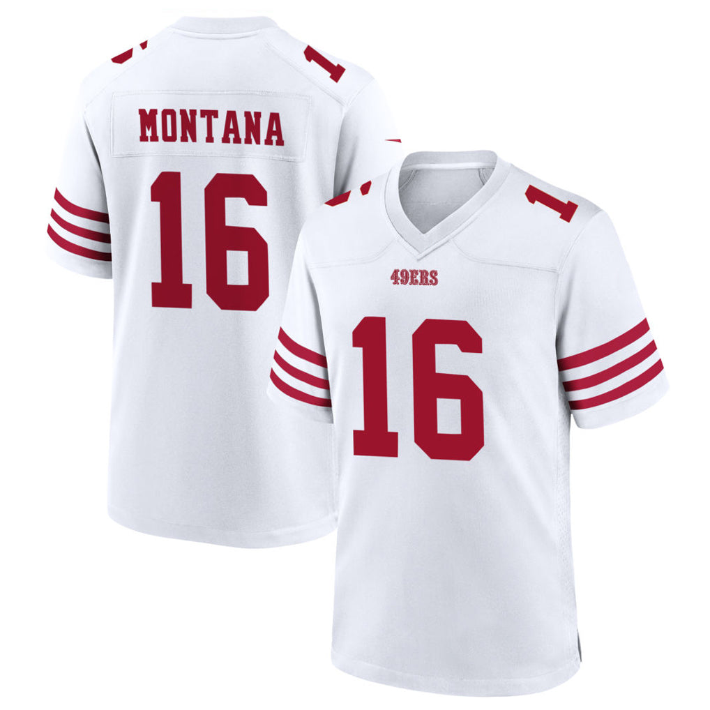 Kooe SF.49ers #16 Joe Montana Player White Home Game Stitched Jerseys