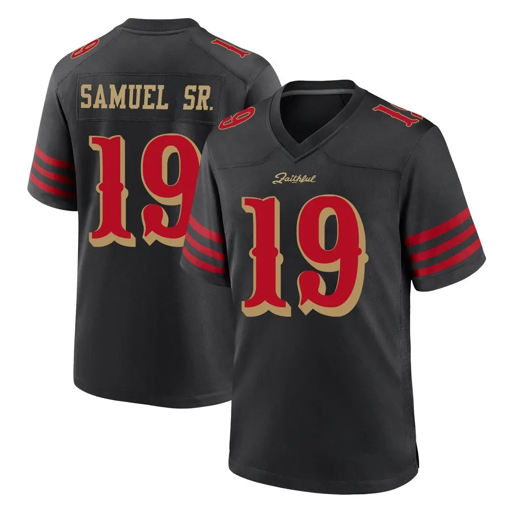 Kooe SF.49ers #19 Deebo Samuel Sr. Player Black Rivalries Collection Home Game Stitched Jerseys