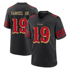 Kooe SF.49ers #19 Deebo Samuel Sr. Player Black Rivalries Collection Home Game Stitched Jerseys