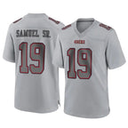 Kooe SF.49ers #19 Deebo Samuel Sr. Player Gray Atmosphere Fashion Home Game Stitched Jerseys