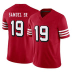 Kooe SF.49ers #19 Deebo Samuel Sr. Player Red Limited Alternate Vapor F.U.S.E. Home Game Stitched Jerseys