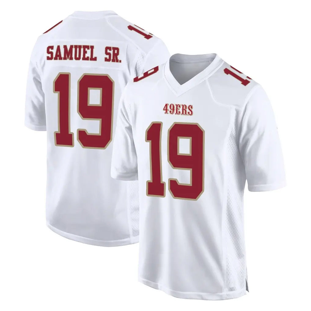 Kooe SF.49ers #19 Deebo Samuel Sr. Player White Fashion Home Game Stitched Jerseys