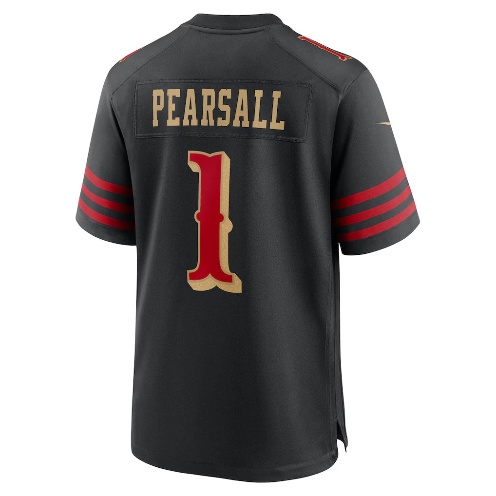 Kooe SF.49ers #1 Ricky Pearsall Player Black Rivalries Collection Game Stitched Jerseys