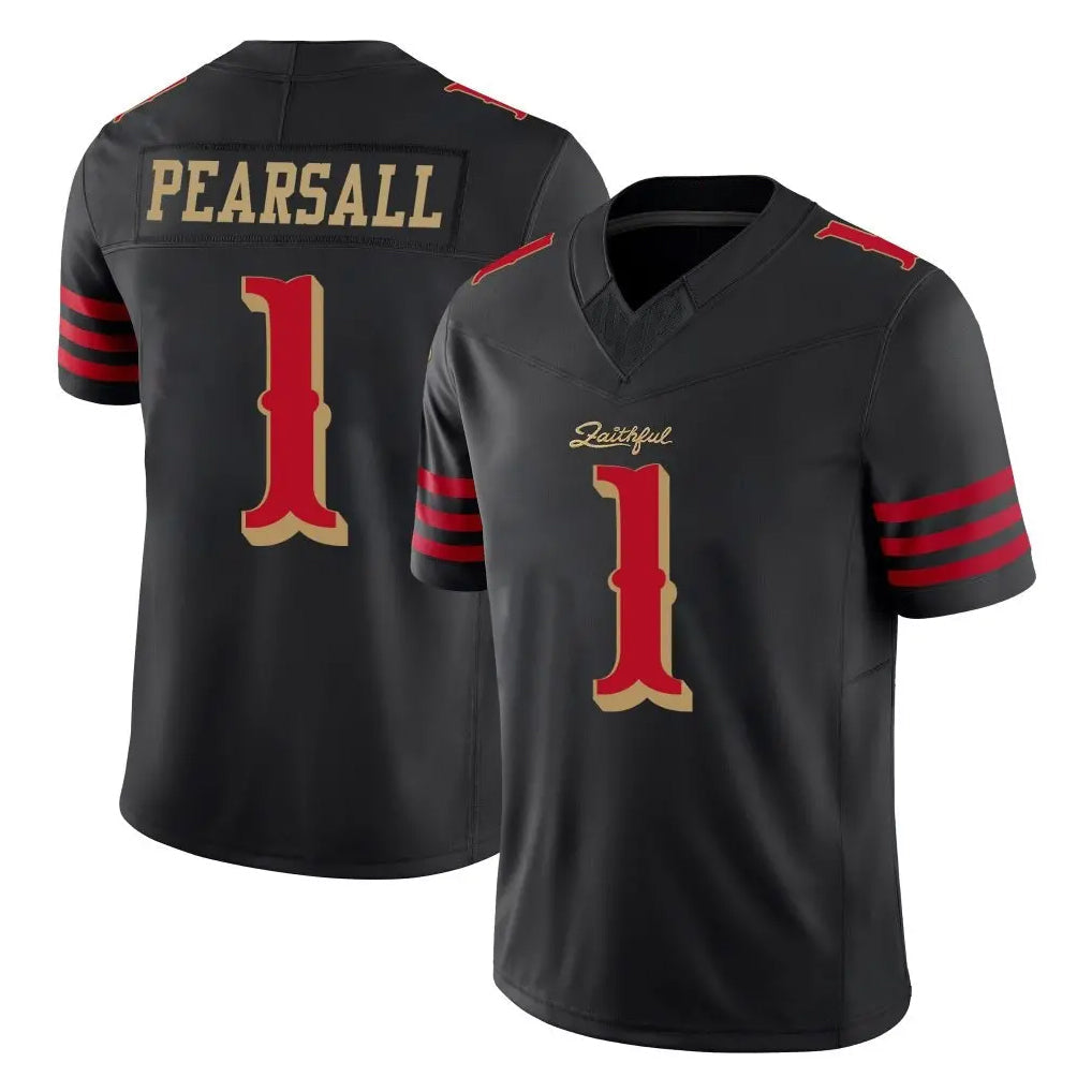 Kooe SF.49ers #1 Ricky Pearsall Player Black Rivalries Collection Limited Stitched Jerseys