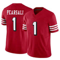 Kooe SF.49ers #1 Ricky Pearsall Player Scarlet Vapor F.U.S.E. Limited Stitched Jerseys
