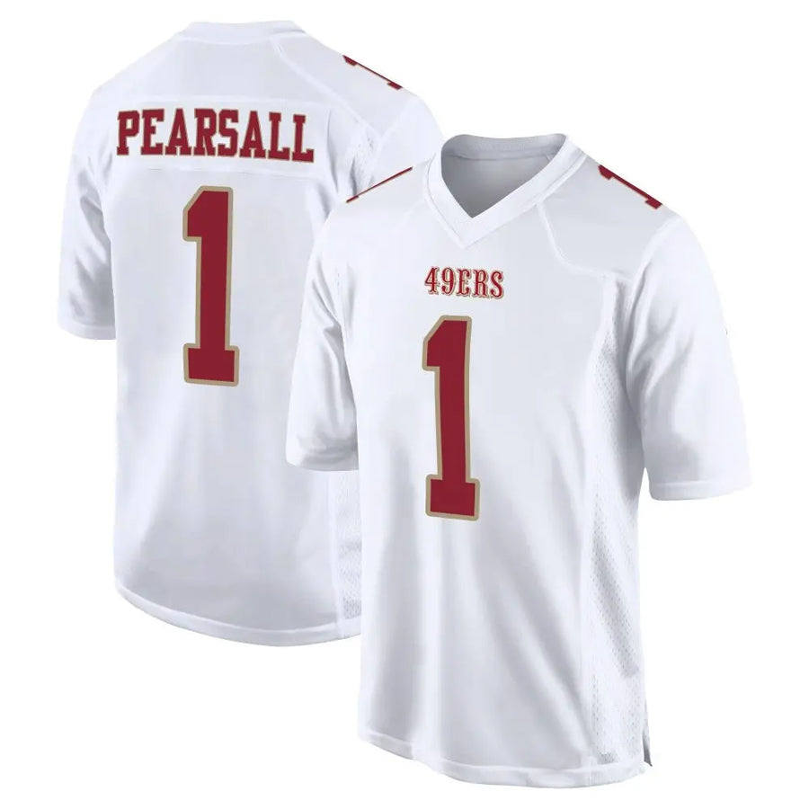 Kooe SF.49ers #1 Ricky Pearsall Player White Fashion Game Stitched Jerseys