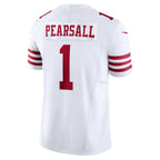 Kooe SF.49ers #1 Ricky Pearsall Player White Vapor F.U.S.E. Limited Stitched Jerseys