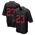 Kooe SF.49ers #23 Christian McCaffrey Player Black Alternate Home Game Stitched Jerseys