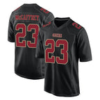 Kooe SF.49ers #23 Christian McCaffrey Player Black Fashion Home Game Stitched Jerseys