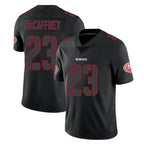 Kooe SF.49ers #23 Christian McCaffrey Player Black Impact Limited Home Game Stitched Jerseys