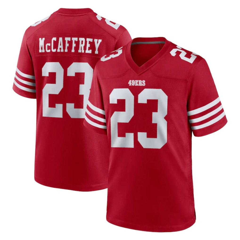 Kooe SF.49ers #23 Christian McCaffrey Player Red Game Home Stitched Jerseys