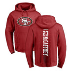 Kooe SF.49ers #23 Christian McCaffrey Player Red LOGO Pullover Hoodies Home Game Stitched Jerseys