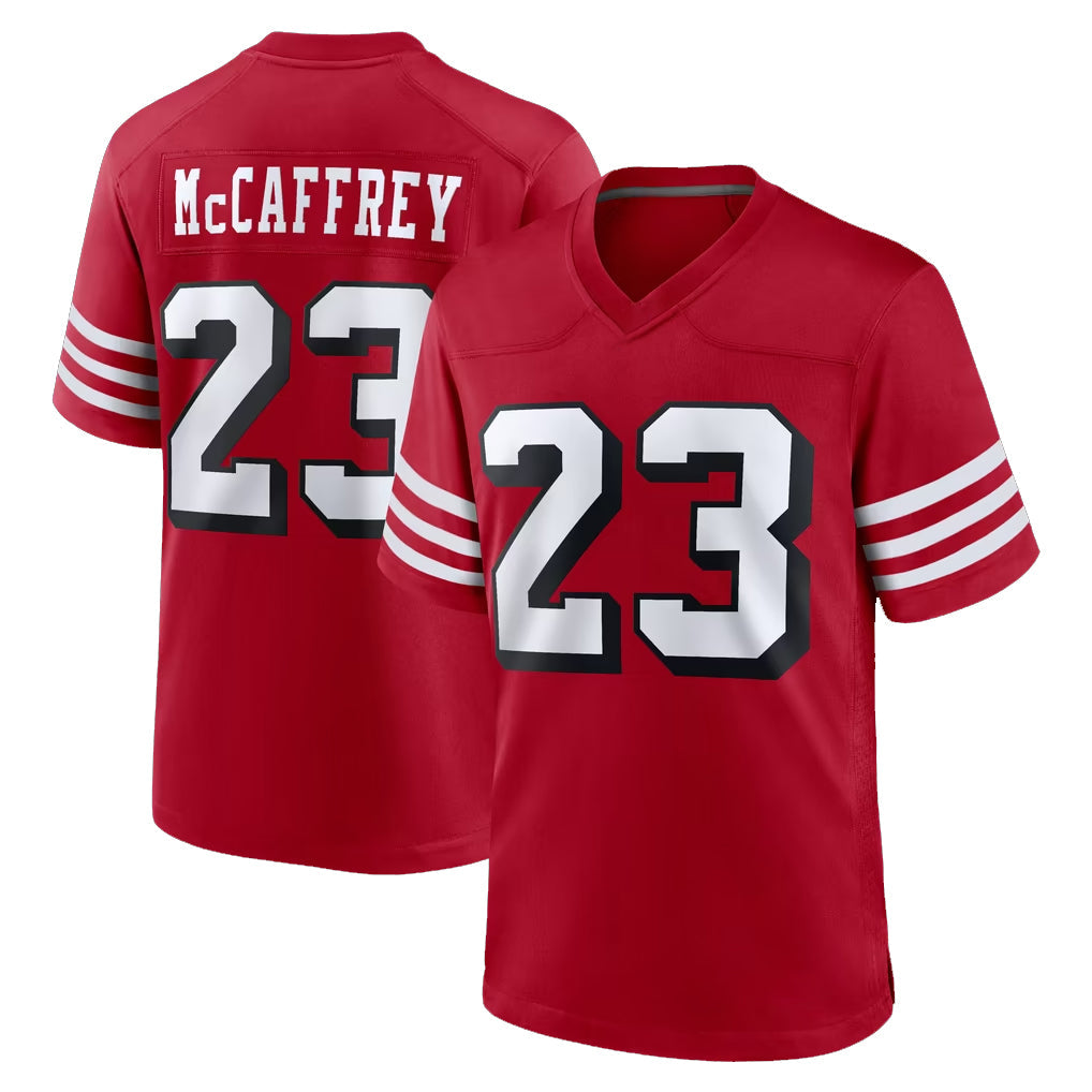 Kooe SF.49ers #23 Christian McCaffrey Player Red Limited Alternate Home Game Stitched Jerseys