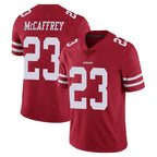 Kooe SF.49ers #23 Christian McCaffrey Player Red Limited Vapor Untouchable Home Game Stitched Jerseys