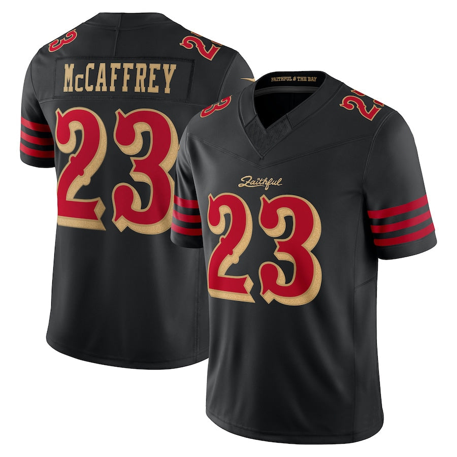 Kooe SF.49ers #23 Christian McCaffrey Player Rivalries Collection Vapor Limited Black  Stitched Jerseys